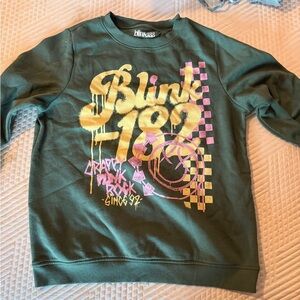 Green Blink 182 Crewneck Sweatshirt L
